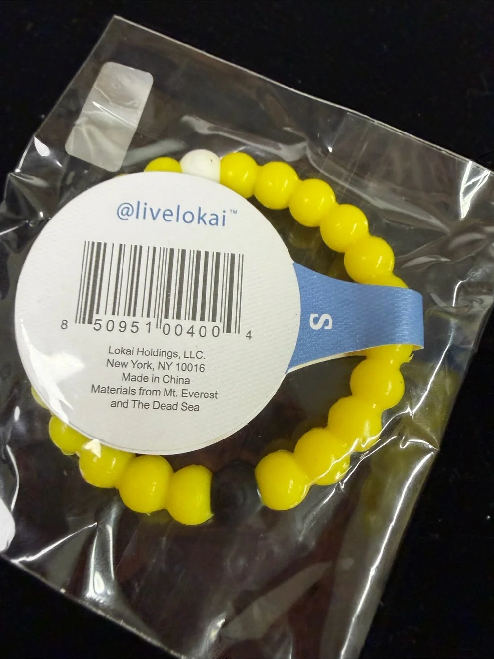 Lokai Kids Yellow Beaded Balance Bracelet with White Accent Bead